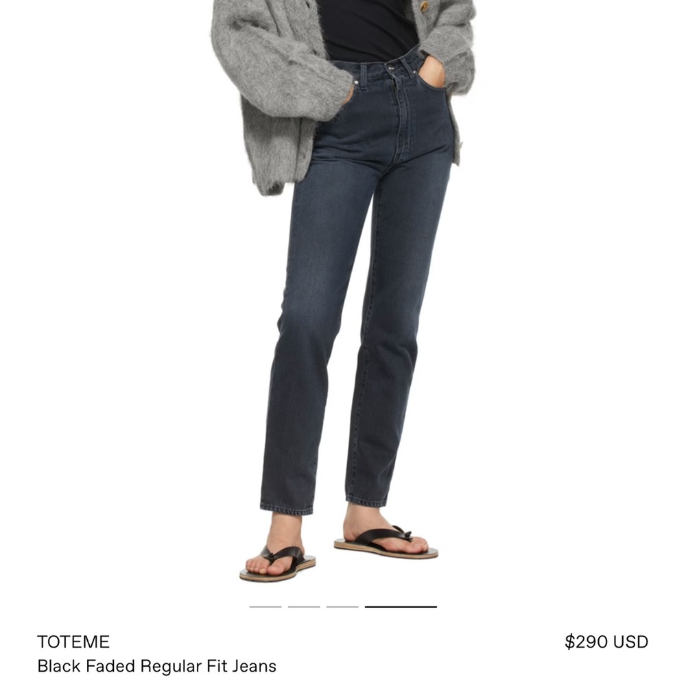 TOTEME
Black Faded Regular Fit Jeans